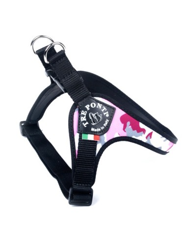 TRE PONTI PETTORINA EASY FIT MIMETICA ROSA SOTTOPANCIA REGOLABILE SGANCIO RAPIDO
