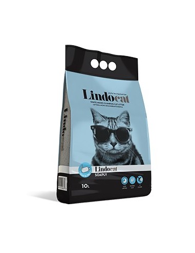 Lindocat Lettiera Per Gatti Soaply Agglomerante Profumata Sapone Fresco 10 Lt