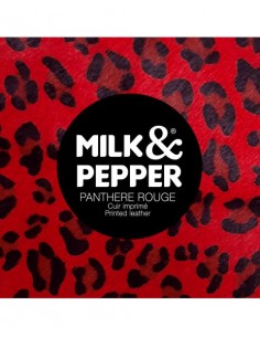 MILK & PEPPER GUINZAGLIO IN PELLE E CAVALLINO LEOPARDATO ROSSO 2