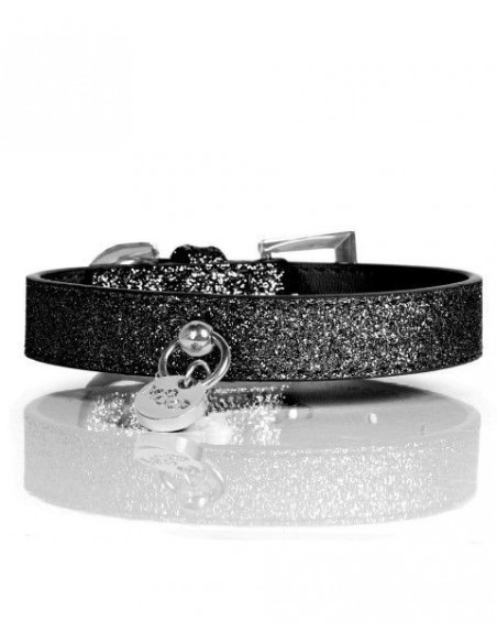 MILK & PEPPER COLLARE BRILLANTINI NERO PER CANI LUSSO