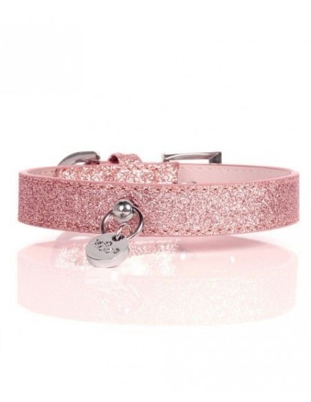 MILK & PEPPER COLLARE BRILLANTINI ROSA PER CANI LUSSO