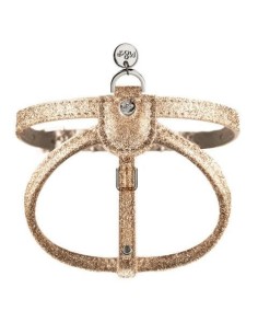 MILK & PEPPER PETTORINA BRILLANTINI ORO PER CANI LUSSO