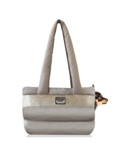 MILK & PEPPER BORSA TRASPORTINO GLITTER DORATA LUXURY 40x20x27 (h) cm