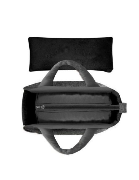 MILK & PEPPER BORSA TRASPORTINO GLITTER NERA LUXURY 40x20x27 (h) cm