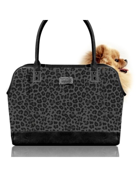 MILK & PEPPER BORSA TRASPORTINO KRUGER LEOPARD NOIR LUXURY 40x4028cm (h) cm