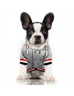 MILK & PEPPER FELPA LEGGERA ARTIMON PER CANI GRIGIA 2