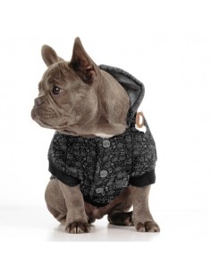 MILK & PEPPER FELPA LEGGERA MONGO FELPA STAMPATA PER CANI GRIGIA