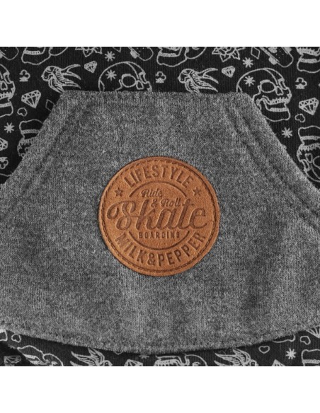 MILK & PEPPER FELPA LEGGERA MONGO FELPA STAMPATA PER CANI GRIGIA