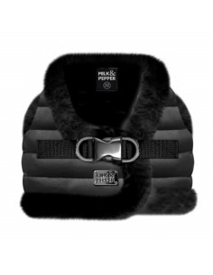MILK & PEPPER TAMARA PETTORINA PIUMIMO NERA PER CANI LUSSO