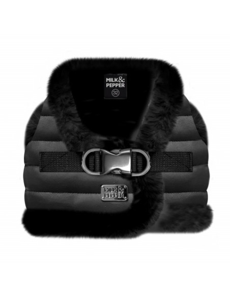 MILK & PEPPER TAMARA PETTORINA PIUMIMO NERA PER CANI LUSSO