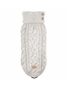 MILK & PEPPER MAGLIONE ALISTER FILO INTRECCIATO PER CANI ECRU