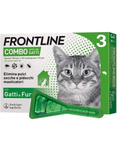 FRONTLINE COMBO GATTO 3 PIPETTE ANTIPARASSITARIO PER GATTO ANTIPULCI ANTIZECCHE