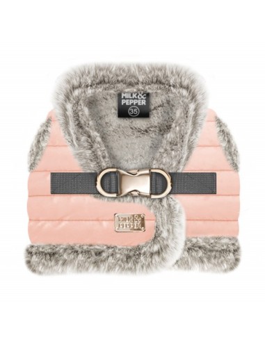 MILK & PEPPER ZORA PETTORINA PIUMIMO ROSA PER CANI LUSSO