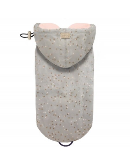 MILK & PEPPER ADELE Lined Raincoat Grey Golden Spot