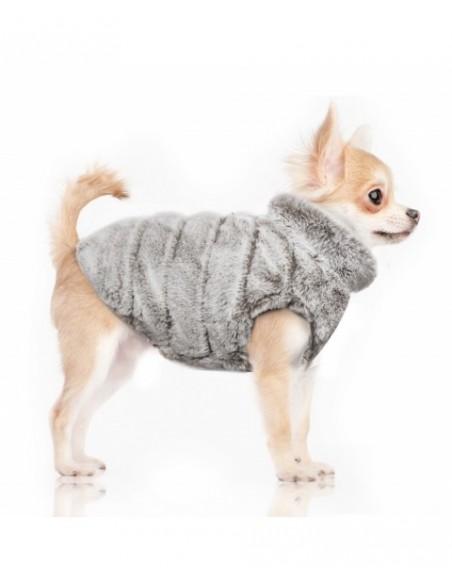 MILK & PEPPER MISHA Reversible Down Jacket Fur Grey/Pink