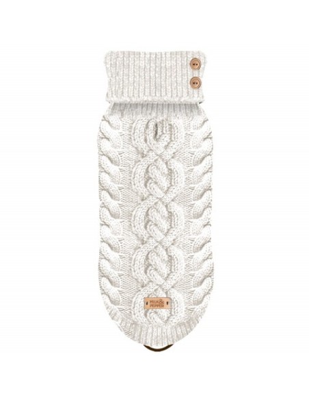 MILK & PEPPER DONOVAN Cable Sweater Ecru