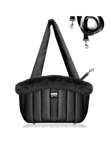 MILK & PEPPER NANOUK Black bag with black Fur...