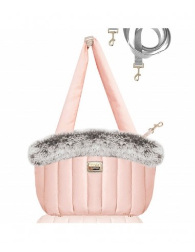 MILK & PEPPER NANOUK Pink Bag with grey Fur...