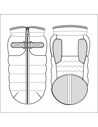 MILK & PEPPER PHILOMENE Puff Jacket - Grey