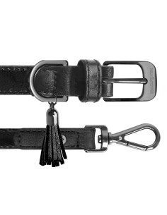 MILK & PEPPER SERVAL Leash - Black 120x1,5cm 2