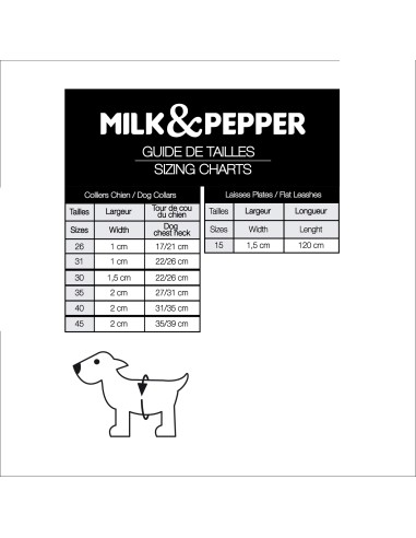 MILK & PEPPER SERVAL Leash - Black 120x1,5cm