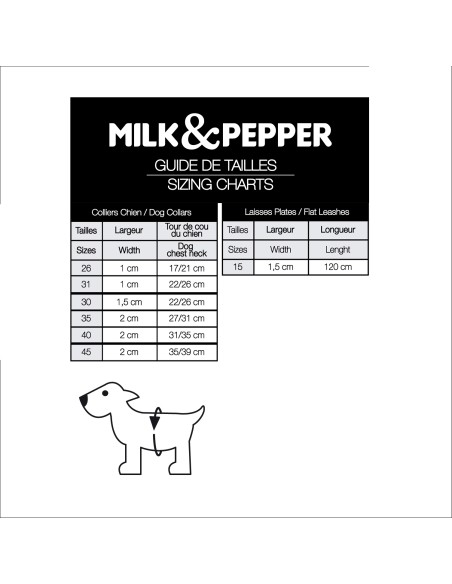 MILK & PEPPER SERVAL Leash - Black 120x1,5cm