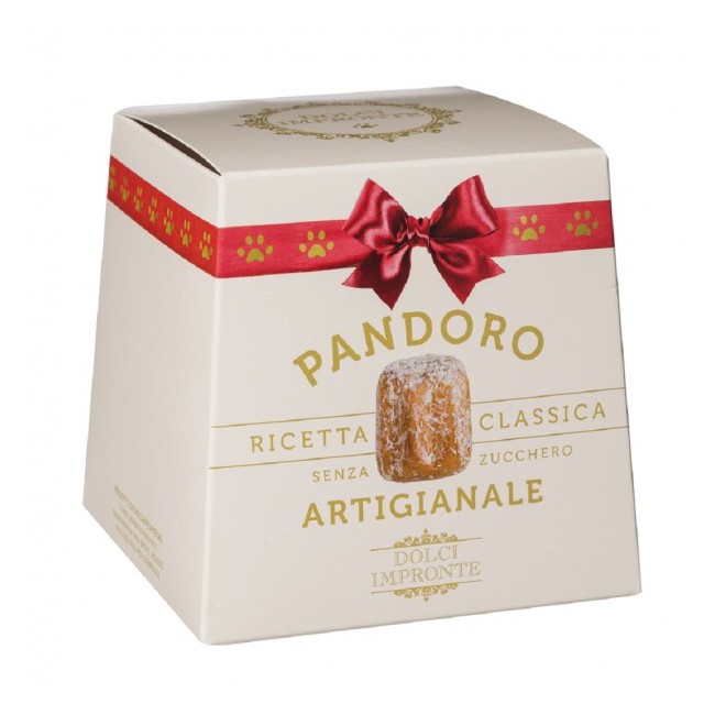 Dolci Impronte - Pandoro Natalizio in Scatola con Cocco -...