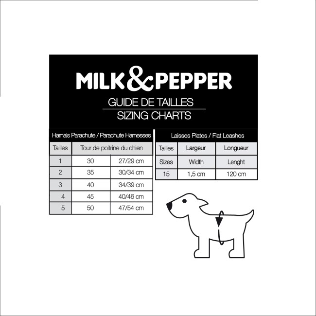 MILK & PEPPER SERVALL Harness - Black 30-34cm 2