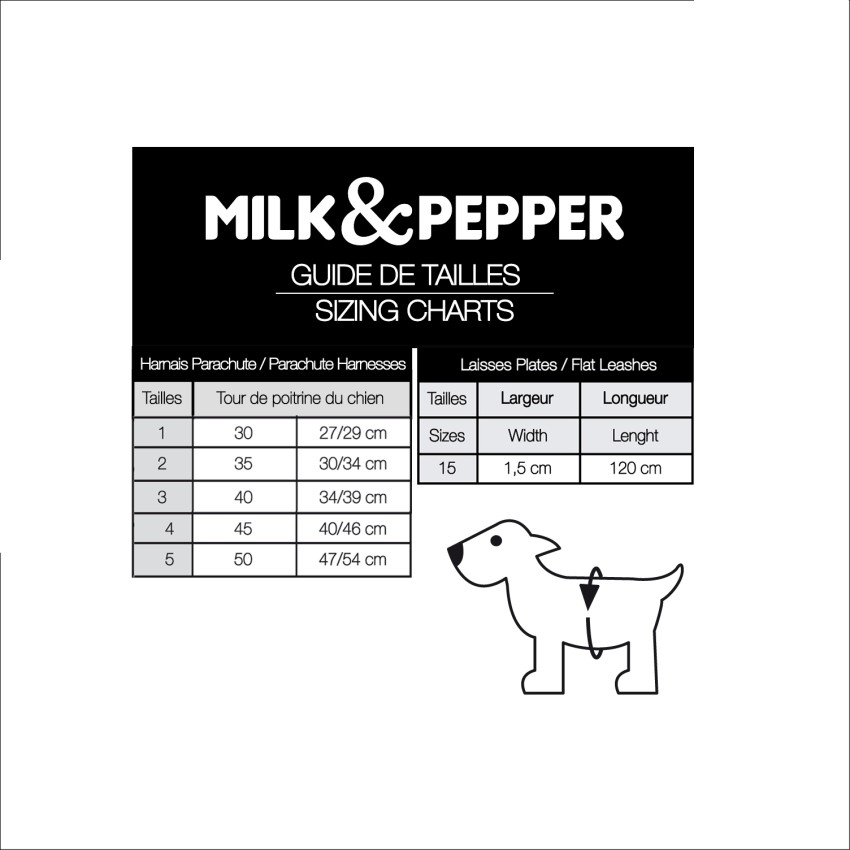 MILK & PEPPER SERVALL Harness - Black 30-34cm