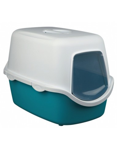 TRIXIE LETTIERA CHIUSA CASETTA IGIENICA CON PORTA PER GATTI TURCHESE/BIANCO
